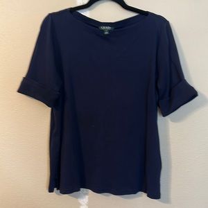 Lauren, by Ralph Lauren, navy T-shirt